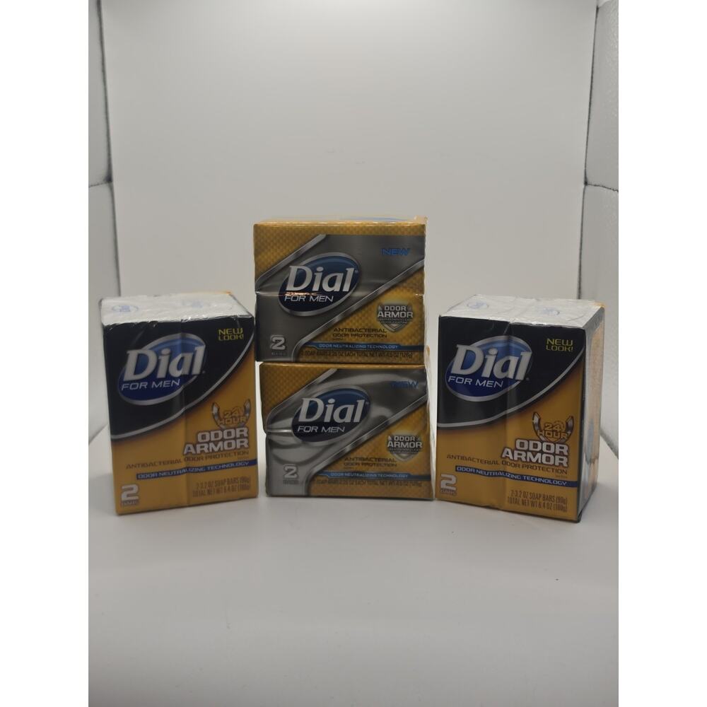 8 Bars Dial Men Odor Armor Soap Sealed Discontinued HTF 3.2oz & 2.25oz
